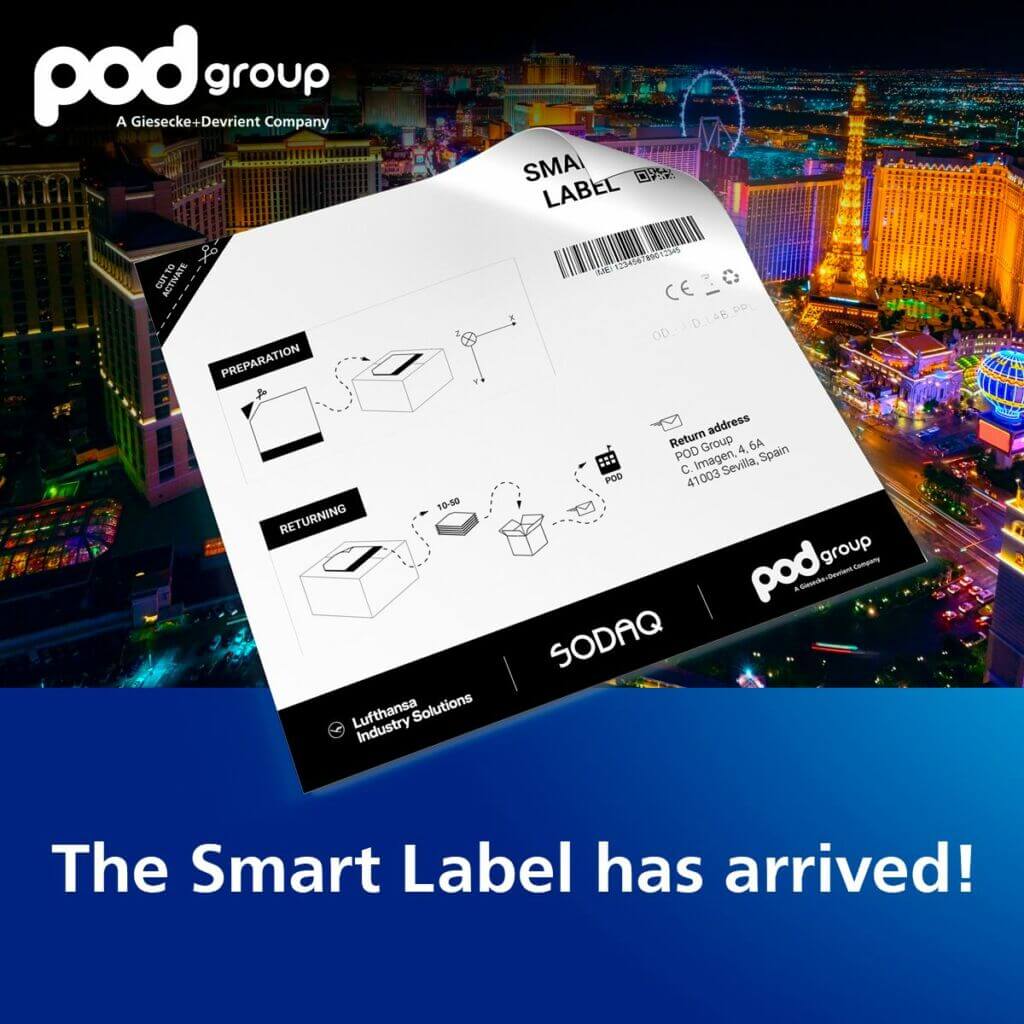Pod Group, SODAQ, & Lufthansa Industry Solutions Launched the First Commercial Smart Tracking Label at CES