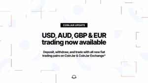 CoinJar now supports USD and EUR in addition to AUD and GBP for Trading, Deposits, and Withdrawals!